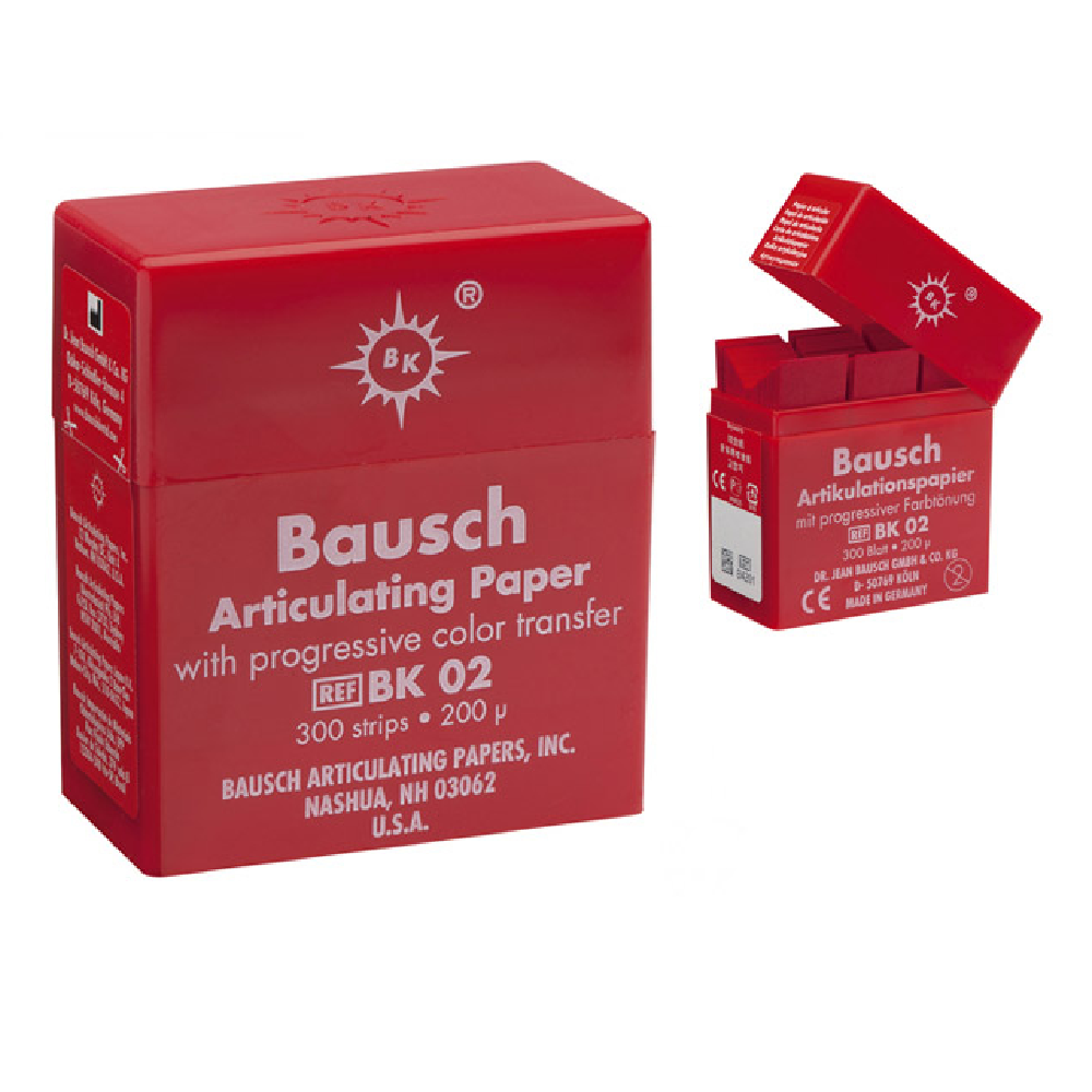 Bausch BK 02 articulation paper 200 microns, red, 300 sheets