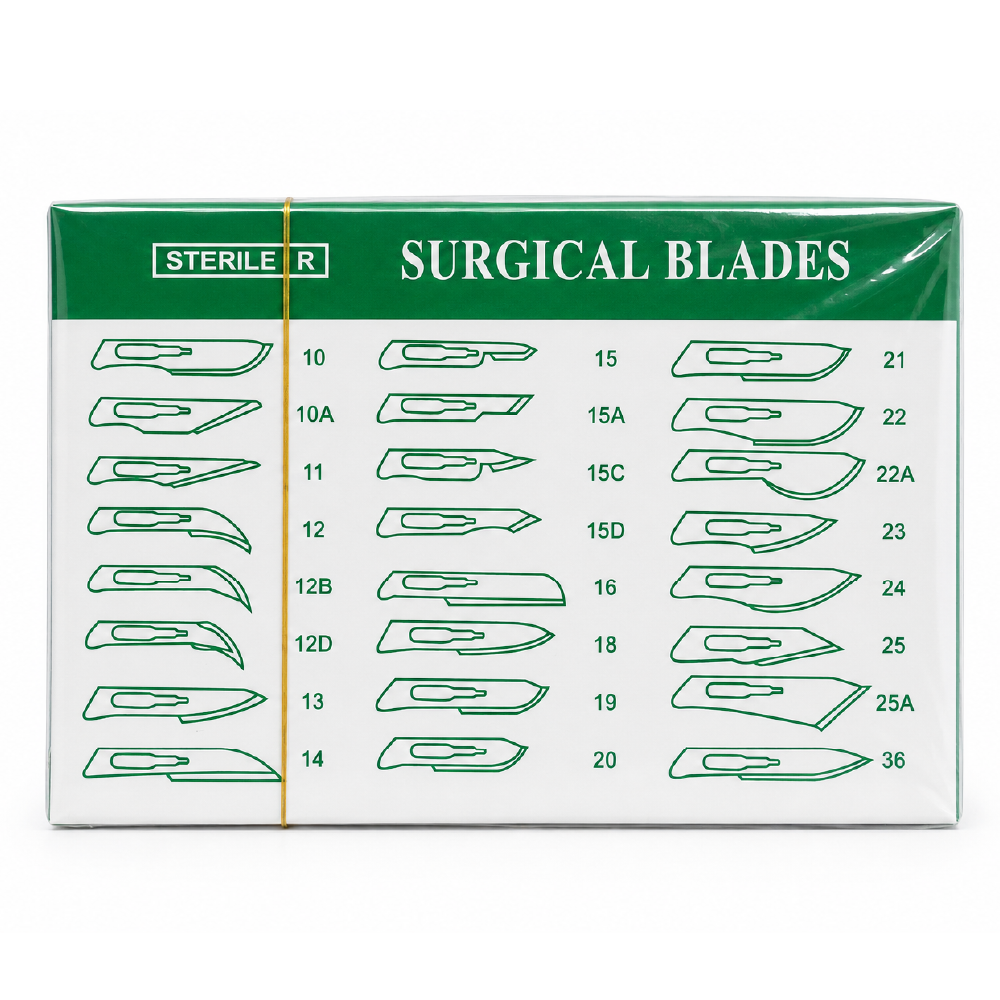 Disposable scalpel blades No. 15, 100 pcs