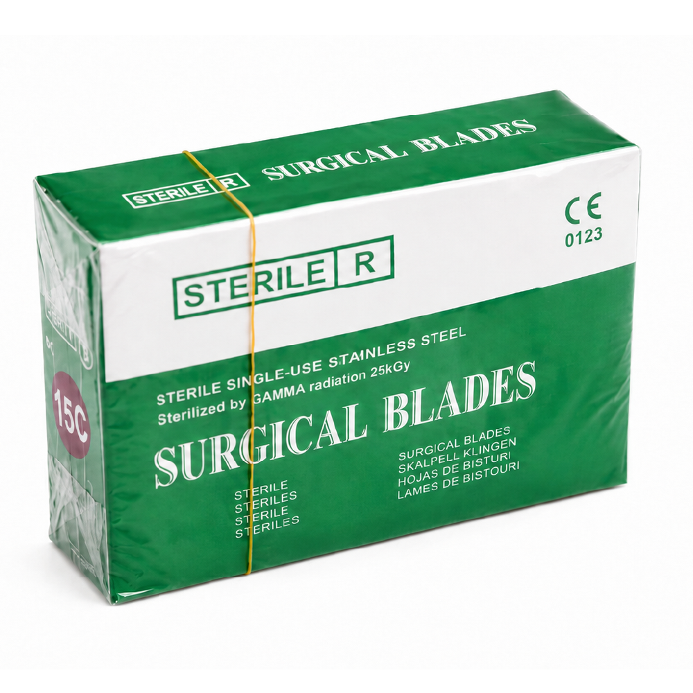 Disposable scalpel blades No. 15 C, 100 pcs